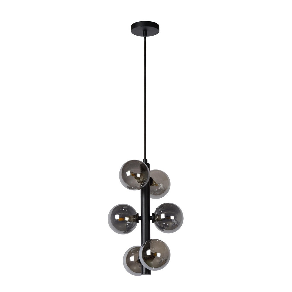 Lucide Tycho Hanglamp zwart met transparant glas