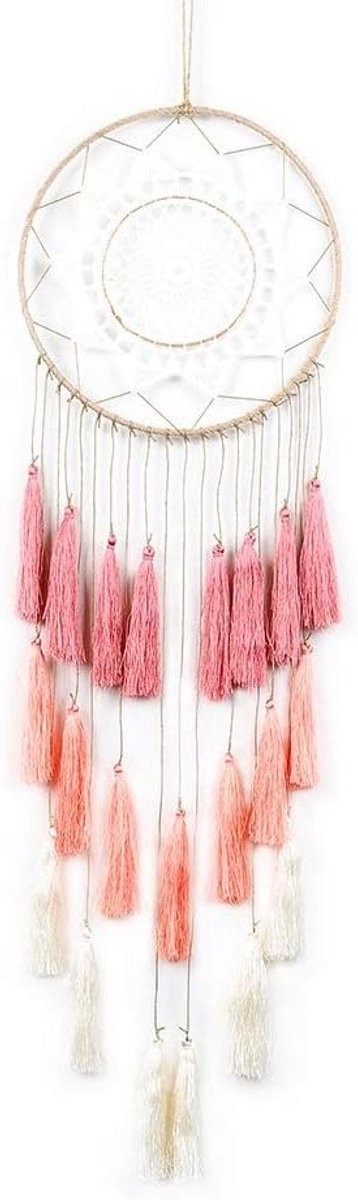 Handgemaakte Macramé Dromenvanger met Kwastjes voor Wanddecoratie