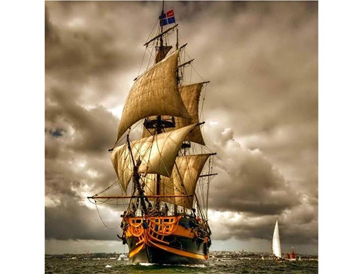 Puzzle 5000 Teile Erwachsene Vintage Segelschiff auf dem Meer, Farbenfrohes Puzzle für Erwachsene und Kinder ab 14 Jahren Klassische Puzzles Geschicklichkeitsspiel für die ganze Familie-61.61x41.53 Z