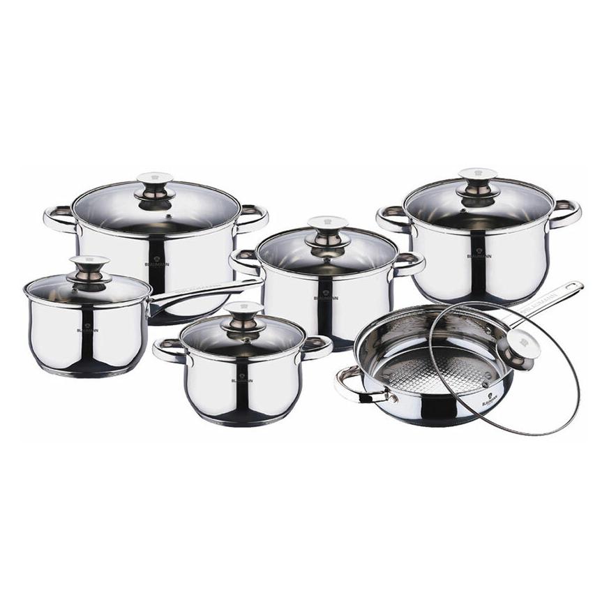 Blaumann 12-teiliges Topfset Edelstahl Gourmet Line Shiny (110328)