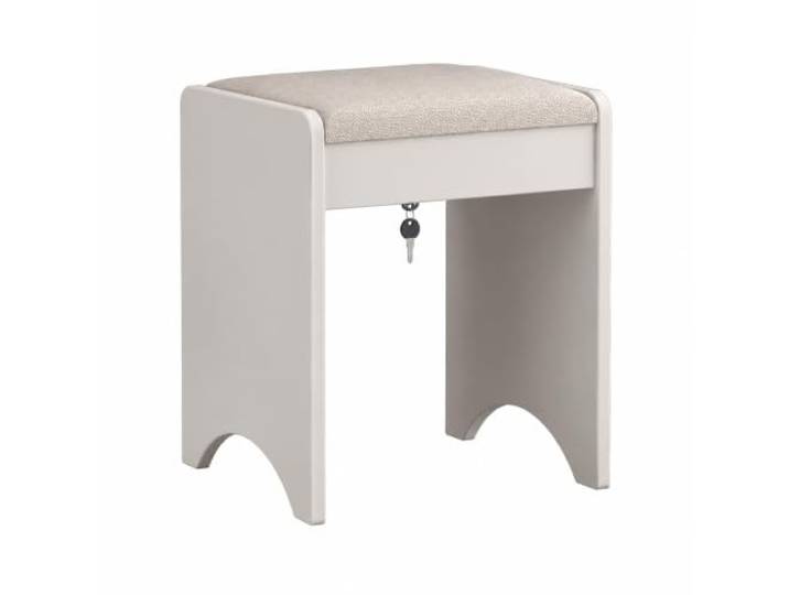 WSJJXS Hocker mit Verstecktem Stauraum und Gepolsterter Sitzfläche Mehrschichtiges Holz, E0 Platte, Platzsparend, Einfache Montage(Gray,Style B)