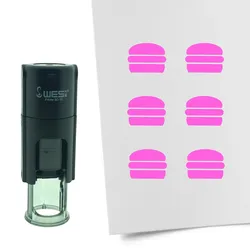 CombiCraft Selbstfärbender Stempel 'Hamburger' in der Farbe Pink, Ø10mm