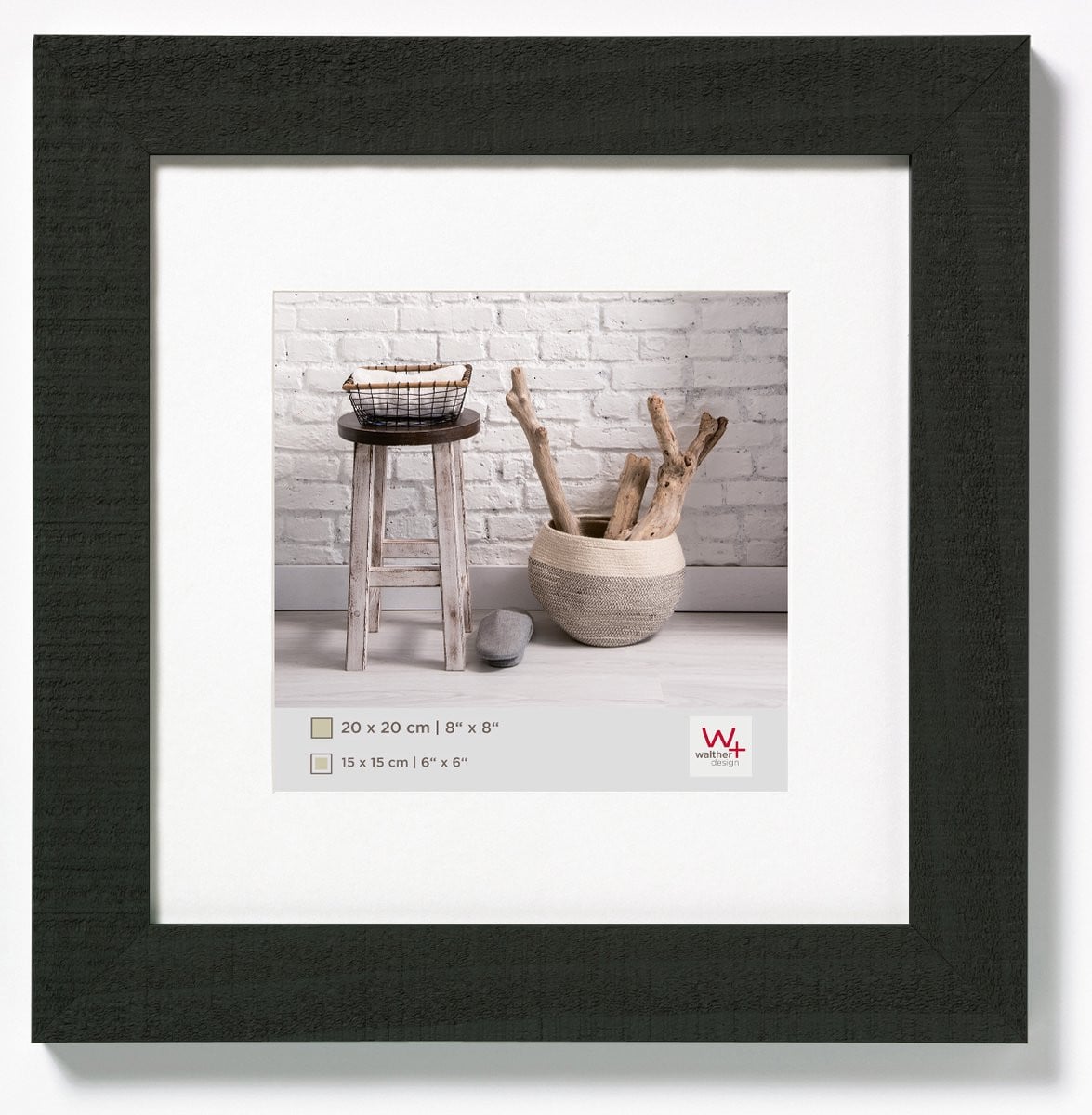 Walther Design Houten lijst Zwart - Fotoformaat 20x20 cm