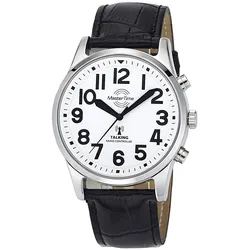 Master Time MTGA-10690-60L Sprechende Funk Herrenuhr mit Lederband