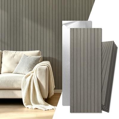 Art3d 6 Panels Self-Adhesive 3D Wood Grain PVC Wall Panels Ceiling Tiles Cover 31.5sq.ft