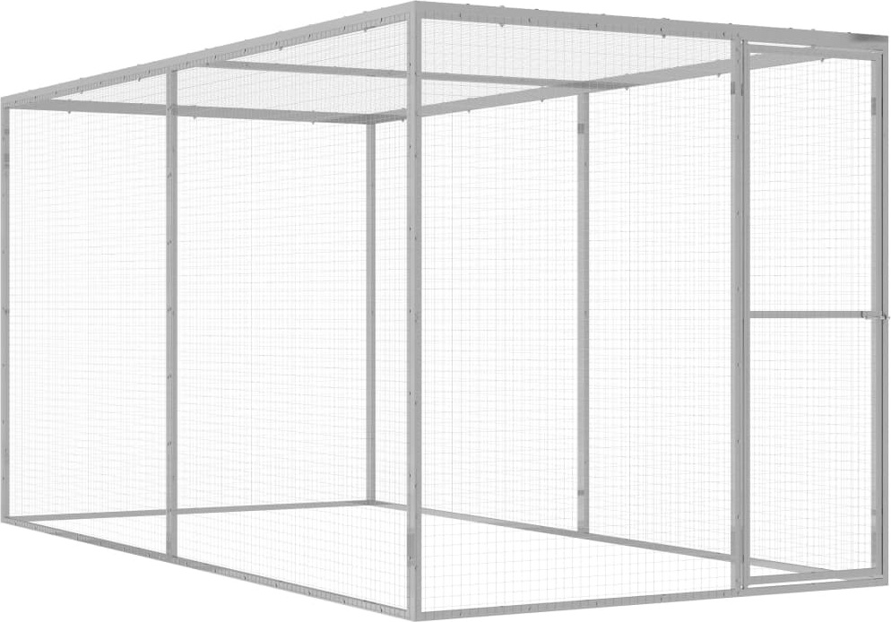 Katzenkäfig 3x1,5x1,5 m Verzinkter Stahl