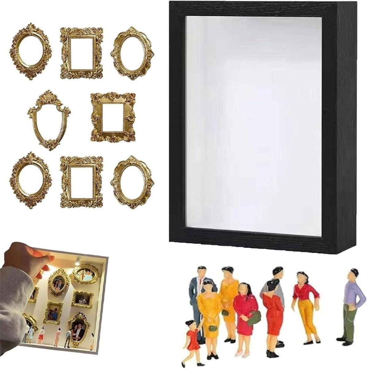 Mini Museum Box Silhouet Kit Zwart - 25 cm