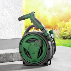POWERTEC GARDEN 10m Schlauchtrommel mit Spritze