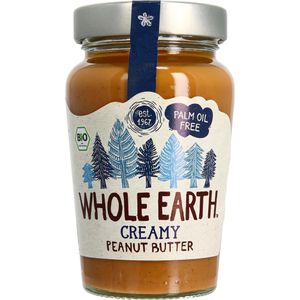 Whole-Earth Erdnussbutter Peanut Butter, creamy, BIO, 99% Erdnussgehalt, vegan, ohne Zuckerzusatz & Palmöl, 340 g