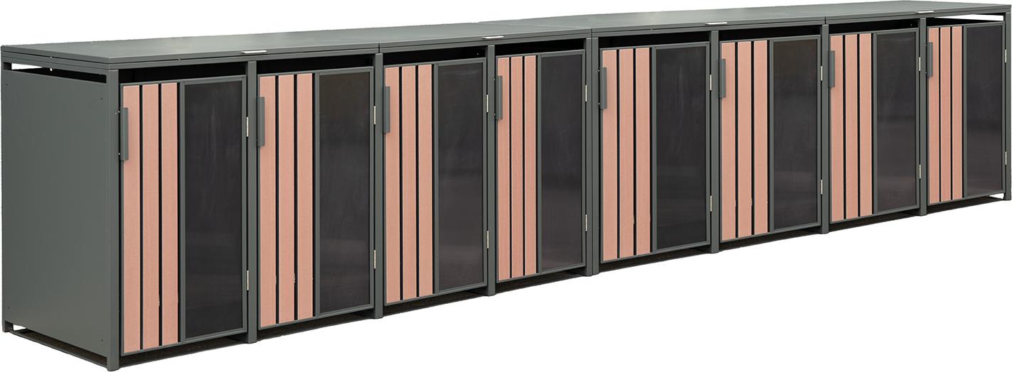 Westmann Status 8 Metall Mülltonnenbox 8er 8x240 L Anthrazit