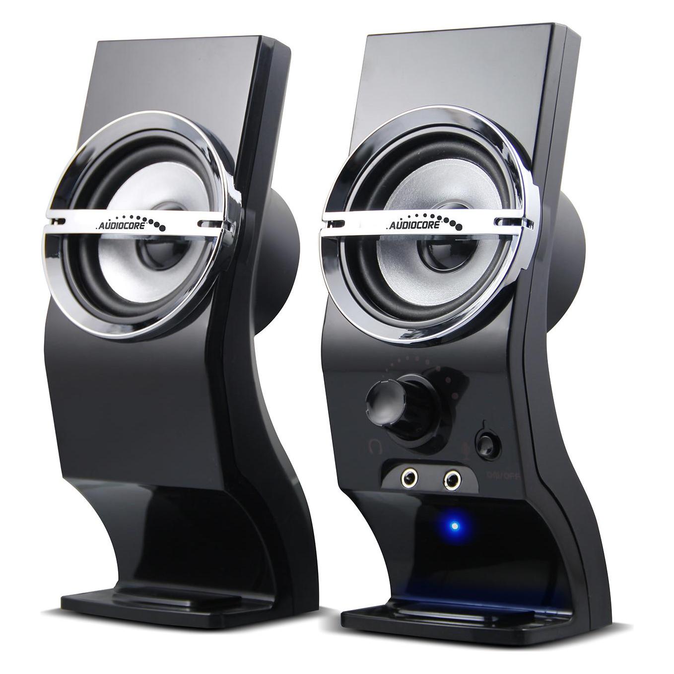 Audiocore computer speakers, USB, black (AC805)