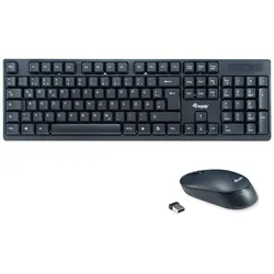 Equip 245220 Tastatur Maus Set QWERTZ Deutsch Schwarz