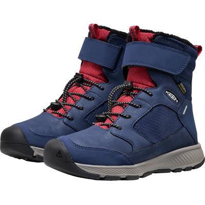 Winterstiefel KEEN "SKUA WINTER WP", Damen, Gr. 35, blau (naval academy, garnet), Leder, Polyester, Synthetik, Schuhe Winterstiefel, Snowboots, Winterboots, Winterschuhe, wasserdicht