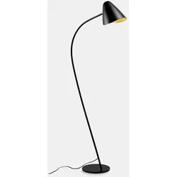 LEDS C4 Stehleuchte ORGANIC, E27 max. 15W, Steckerkabel mit Fußschalter, verstellbar, schwarz / innen Gold LEDS-25-7582-05-05