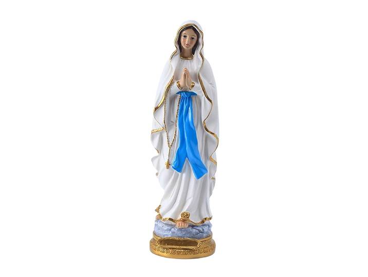 Statue de la Vierge Marie en Résine, Sculpture Artisanale, Décoration de Bureau, Vierge Marie aux Mains Jointes pour Ornements et Décorations