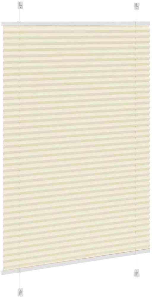 vidaXL Store plissé crème 100x100 cm largeur du tissu 99,4cm polyester