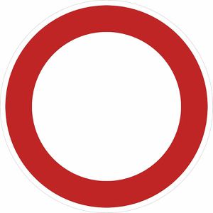 SafetyMarking Verkehrsschild StVO zugelassen, 42 cm, VZ 250, RA1/C, Durchfahrt verboten