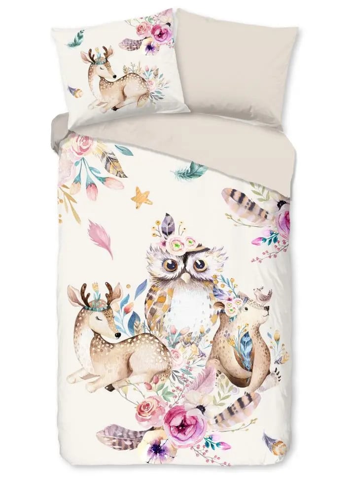 Pure Kinderdekbedovertrek Meandra - Multicolour/Beige - 140 x 220 cm - 100% Polyester
