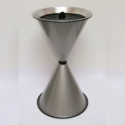 Stand Aschenbecher Diabolo 71x40cm silber inkl. 25kg Quarzsand SZAGATO Aschenbecher groß Stand-Aschenbecher außen Aschenbecher stehend draußen