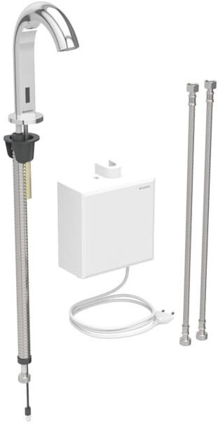 Geberit Piave Waschtischarmatur 116162211 mit Mischer, Standmontage, Netzbetrieb, Aufputz