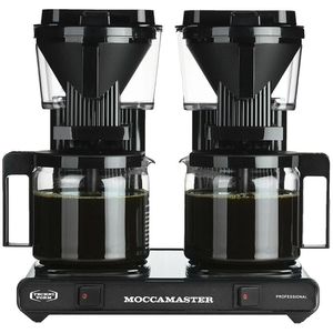 Moccamaster Kaffeemaschine KBG 744, mit 2 Glaskannen, 2x 1,25 Liter, 3040 Watt, schwarz, für 2x 10 Tassen
