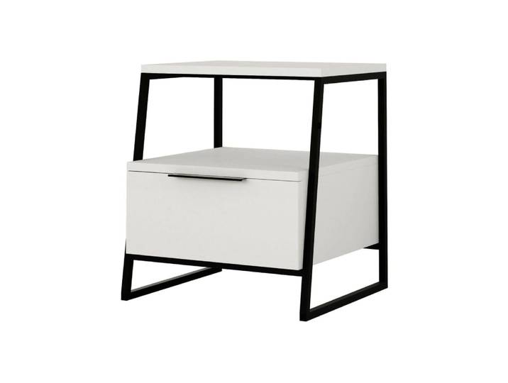 Chevet effet bois blanc 45x40 cm