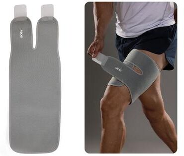 Friendly Fresh Finds Adjustable Thigh Compression Sleeve For Sports & Fitness Support gray