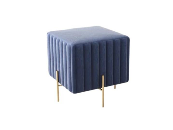 Elegante Schuhwechselbank aus Metall, Sofa im Eingangsbereich, Fußstütze Stabil, leicht zu reinigen, langlebig, vielseitig einsetzbar(Blue(40*40*42)cm)