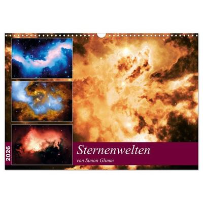 Sternenwelten (Wandkalender 2026 DIN A3 quer), CALVENDO Monatskalender