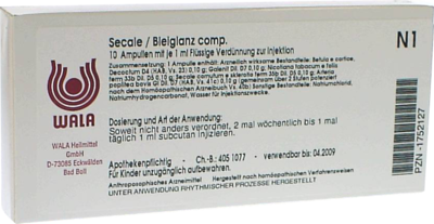 WALA Heilmittel GmbH SECALE/BLEIGLANZ comp.Ampullen 10X1 ml 01752127