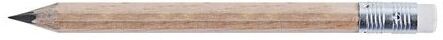 Crayon hexagonal personnalisable 8,7 cm incolore avec gomme
