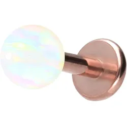 Titan Labret mit Innengewinde SYNTHETISCHER OPAL