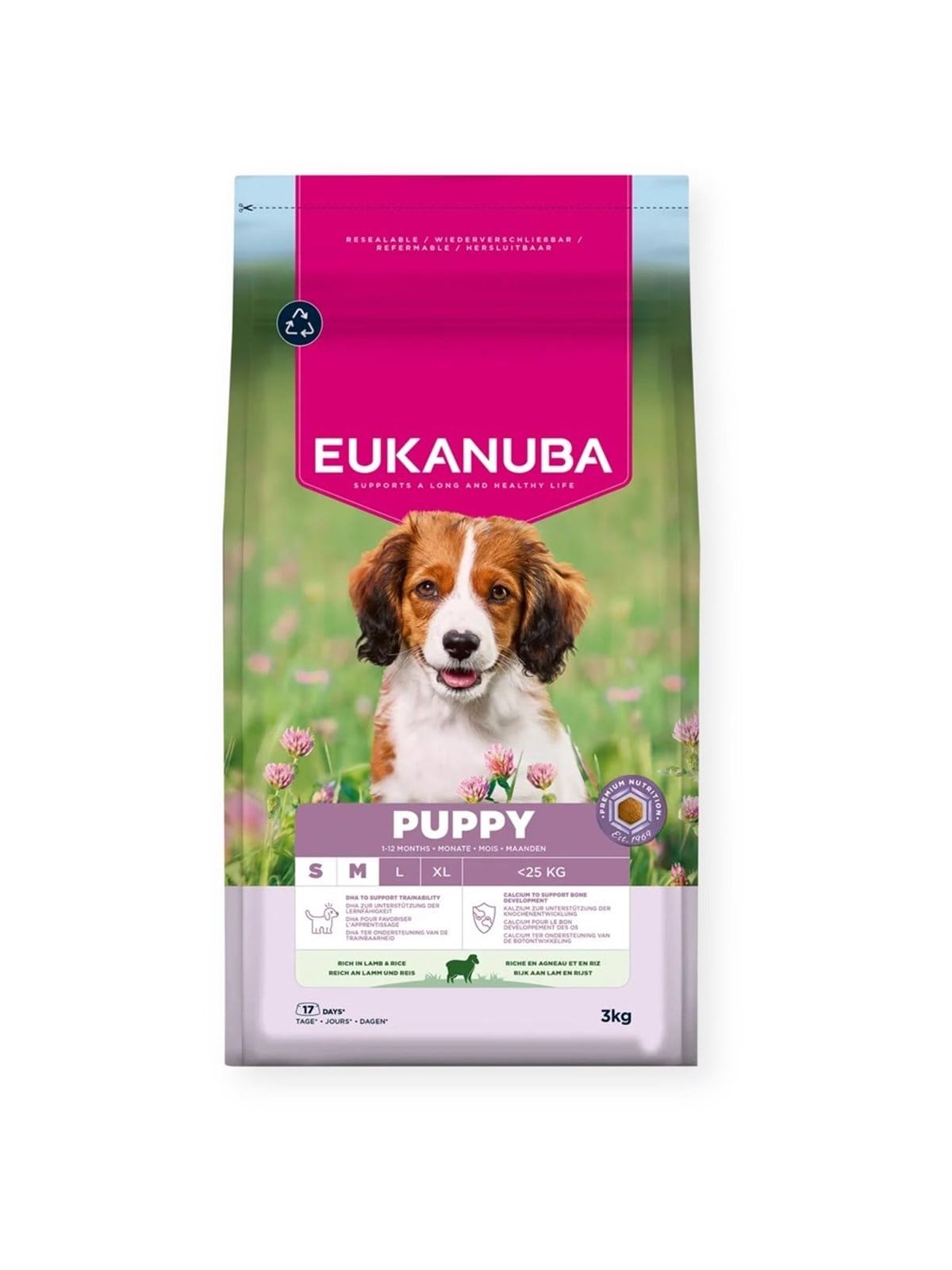 Eukanuba Puppy Small/Medium Lamm & Reis - Trockenfutter für Hunde - 3kg