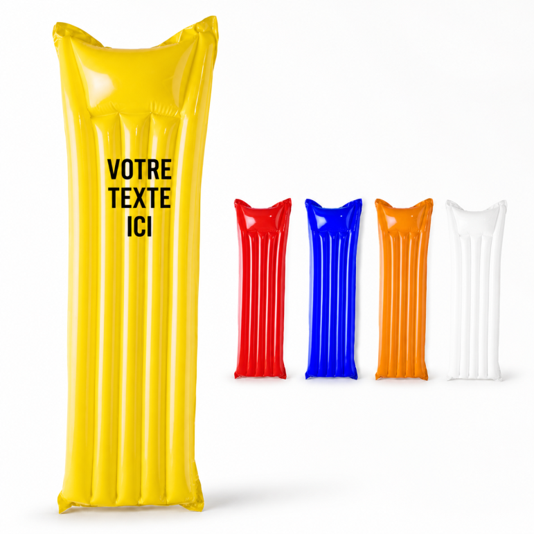 Tapis gonflable personnalisable en PVC Pembra jaune TAILLE UNIQUE ADULTE