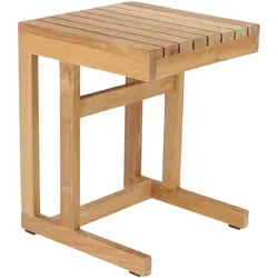 Beistelltisch Cero aus massivem Teakholz, quadratisch, Natur, outdoor geeignet, 35x35x45 cm