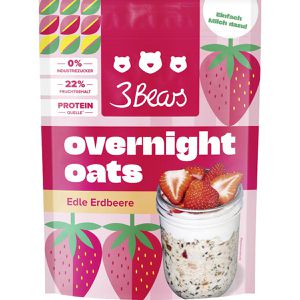 3Bears Haferbrei Overnight Oats, Edle Erdbeere, 400 g
