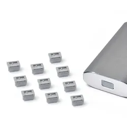 [SmartKeeper ESSENTIAL] 10 x Mini Display Port Schlösser ohne Micro Typ Schlüssel / Grau