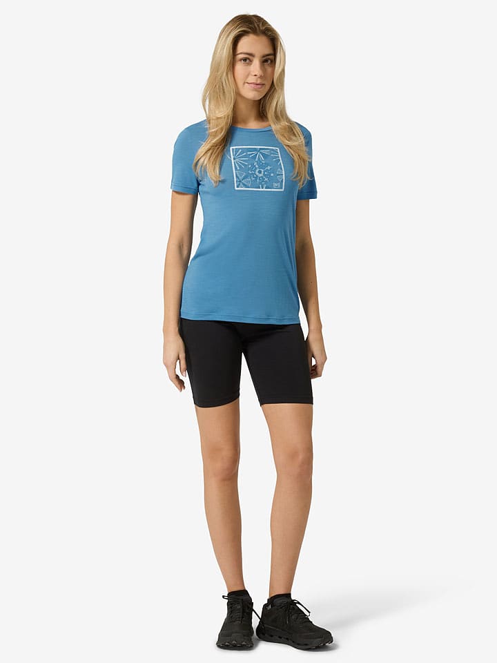super.natural Trainingsshirt "Sea Urchin" in Blau - S
