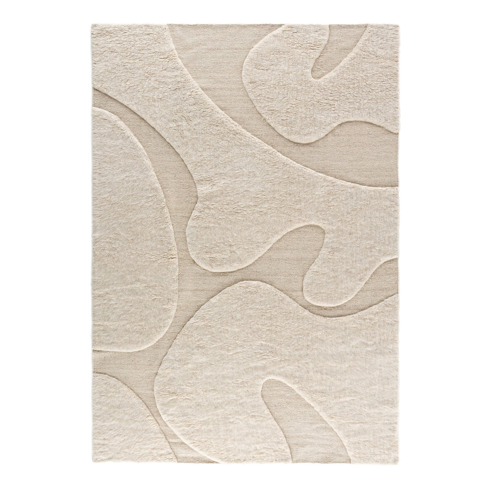 home24 Hoogpolig vloerkleed Boone beige B: 200 cm, D: 290 cm