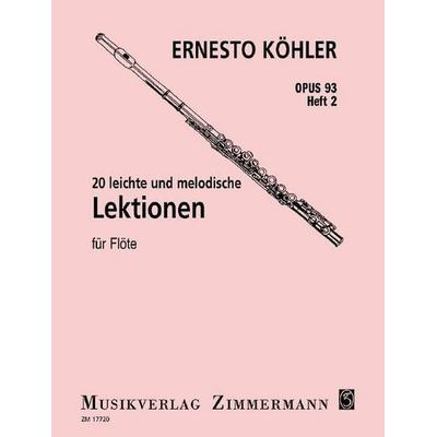 20 leichte und melodische Lektionen op. 93 Heft 2 für Flöte solo -