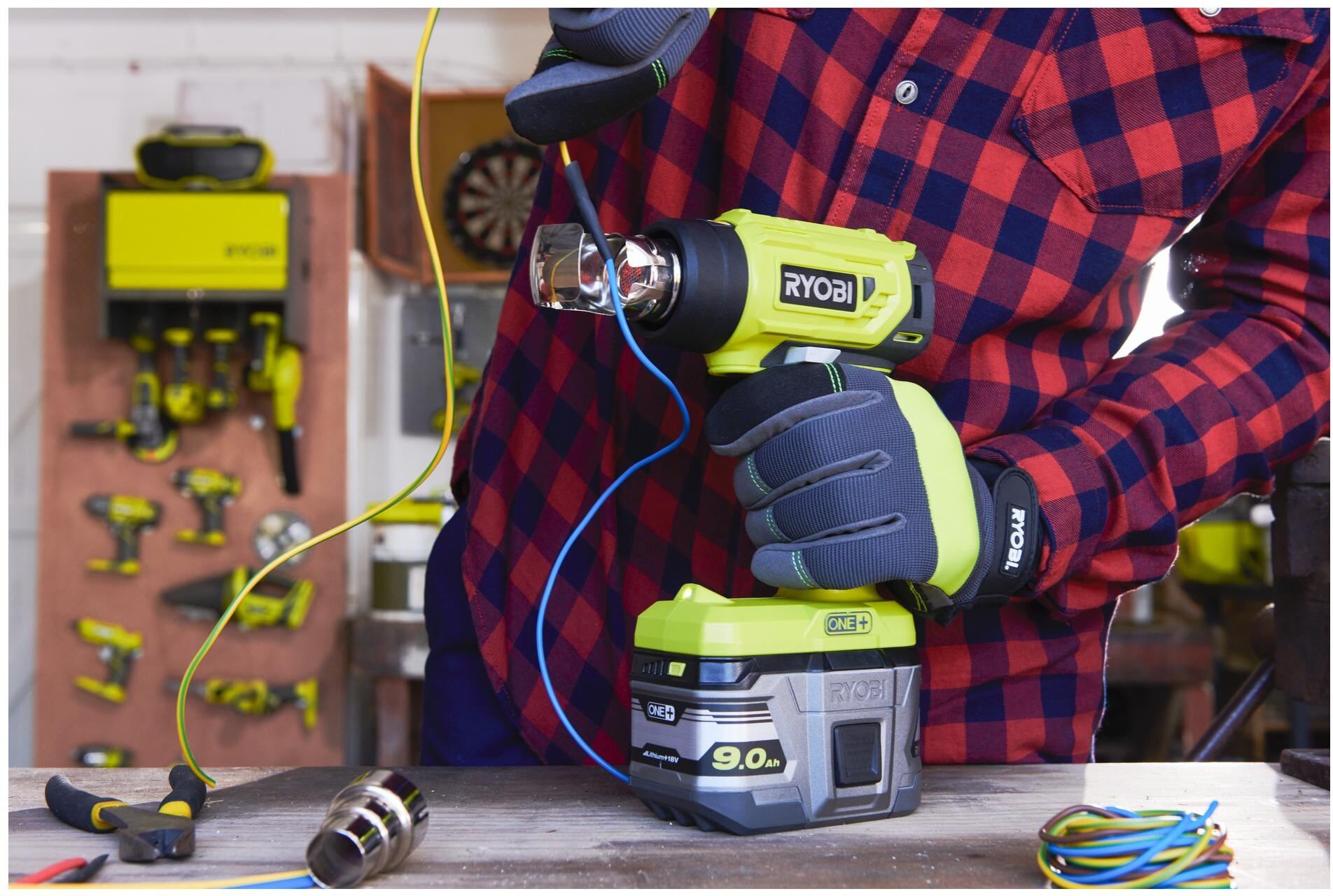 Heissluftgebläse RYOBI "RYOBI R18 hG-0, 18 V, Solo", grün, Heissluftgeräte, Heissluftgebläse grün Einheitsgröße