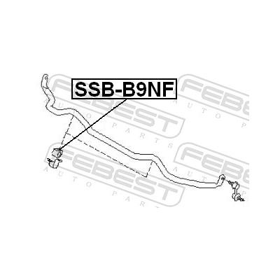 FEBEST Lagerung, Stabilisator SSB-B9NF Vorderachse für Subaru