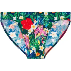 HOM Herren Badeslip - Peacock, Swim Micro Briefs, Stretch, gemustert Blau/Grün / M