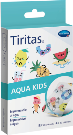 Tiritas Aqua Kids Assortment 2 Sizes 12 pcs