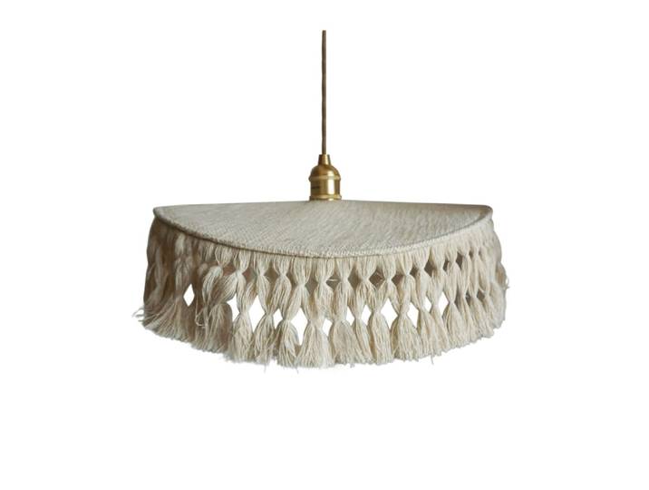 Abat-jour pour suspension Antoinette blanc gm D75 H9cm