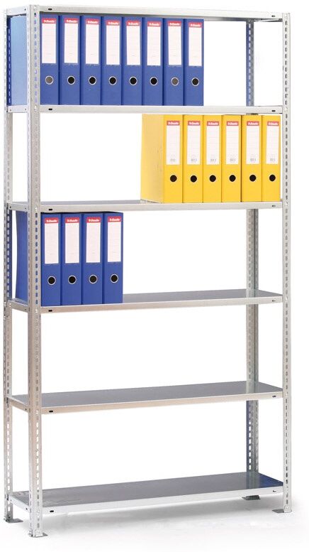 META Ordnerregal COMPACT, 1850 x 1000 x 300 mm, verzinkt, Grund