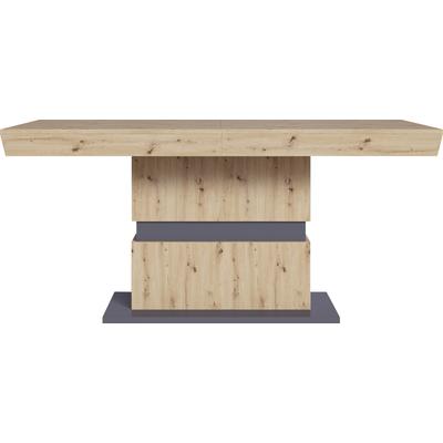 Esstisch BYLIVING "Matthew", braun (eichefarbend), B:140cm H:75cm T:90cm, Tische, Esstisch, mit Auszugsfunktion, Breite 140-195 cm oder 160-215 cm
