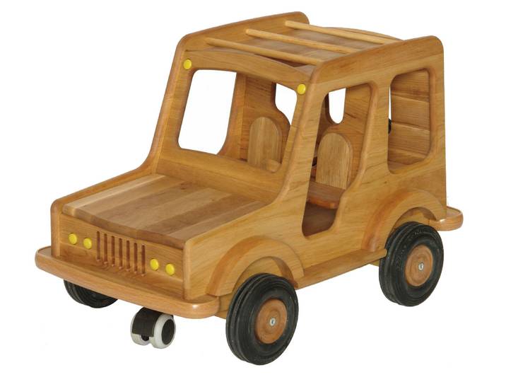 Großes Holzauto Geländewagen Puppenauto Fahrzeug Holz-SUV