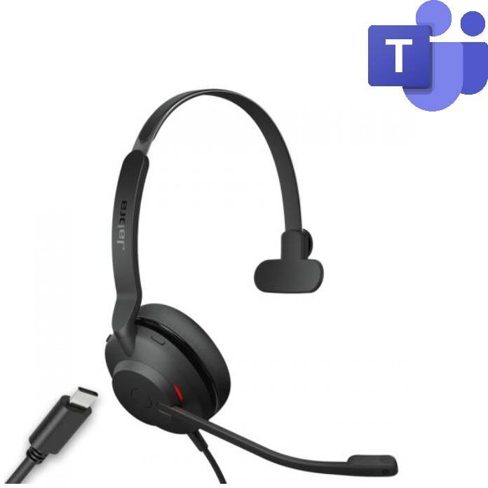 Jabra GN Jabra Evolve2 30 MS Mono USB-C SE Micro-casque filaire avec connexion USB-C et certification Microsoft Teams.