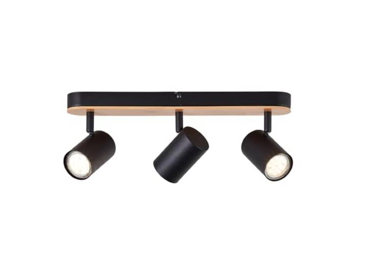 Brilliant Niels LED Spotbalken 3-flammig Schwarz Bambus GU10